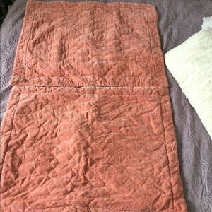Peach/ salmon cushion cover 